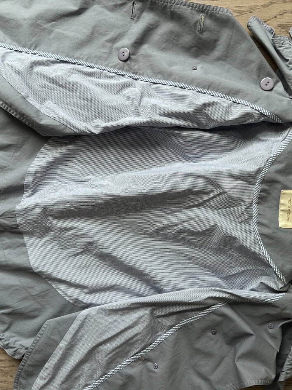 Marie n' Mary Grey Double-Breasted Short Sleeve Jacket - Picture 6 of 6